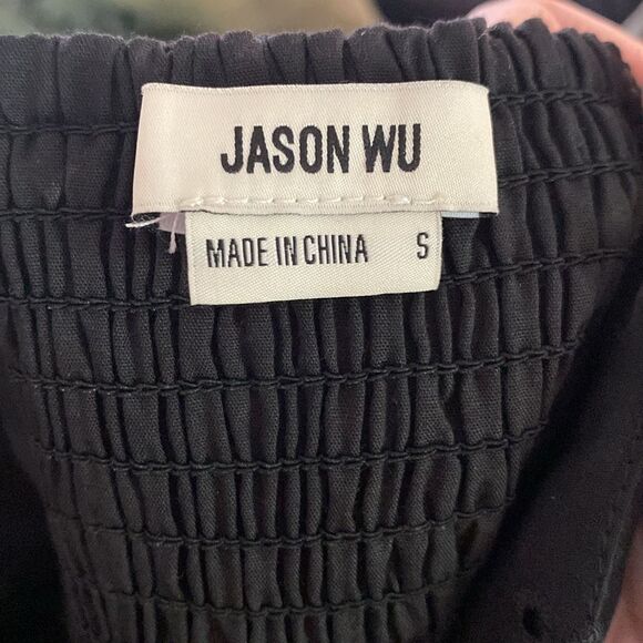 Jason Wu black Eyelet Cropped Spaghetti Strap Bone in Top Size S - Picture 7 of 7